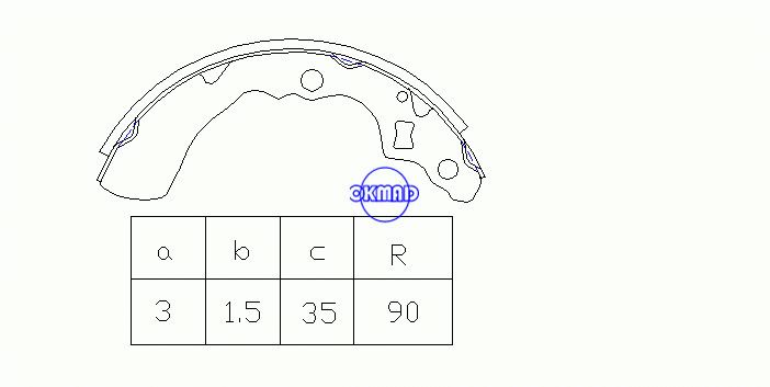 DAIHATSU HIJET Box (S8_) Drum Brake shoes OEM:47420-87502-000 MK0028 GS8284, OK-BS187